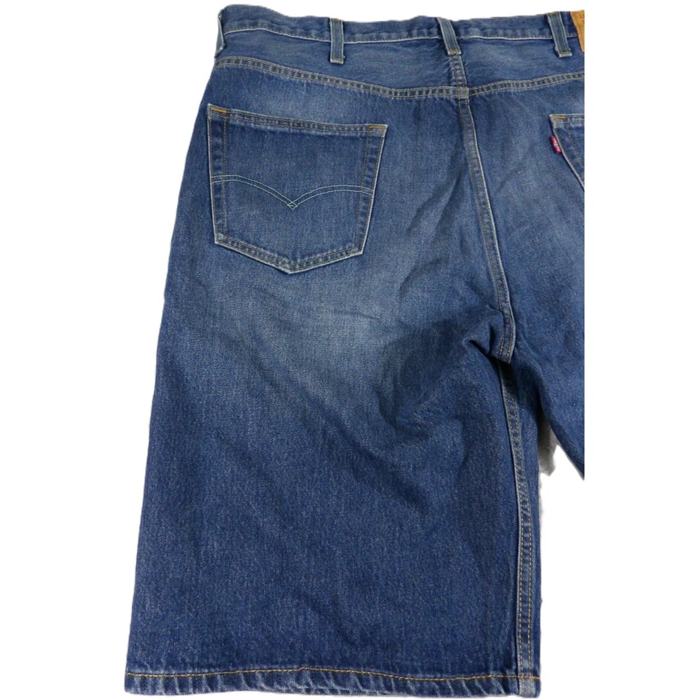 Levis 569 Denim Shorts Men 42 Blue Loose Straight Baggy Jorts Red Tab Summer - Picture 10 of 16